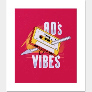 80's Vibes - Retro Cassette Tape - Mixtape Posters and Art